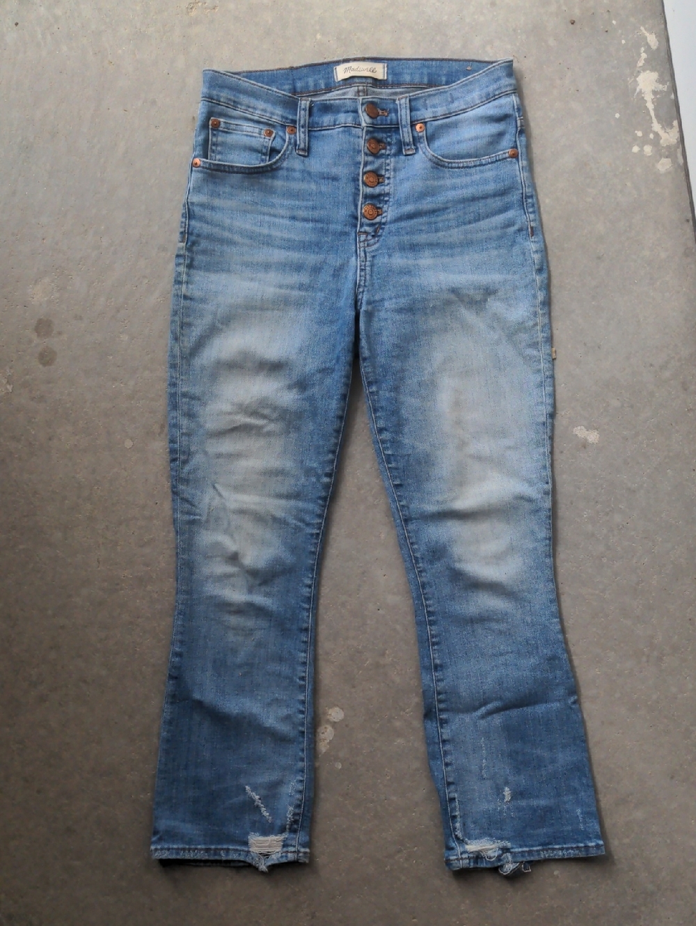 Madewell Light Blue High-Rise Button-Fly Flare Jeans